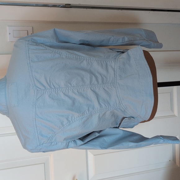 Cabi Cropped fall light jacket light blue size L EUC - Picture 2 of 12